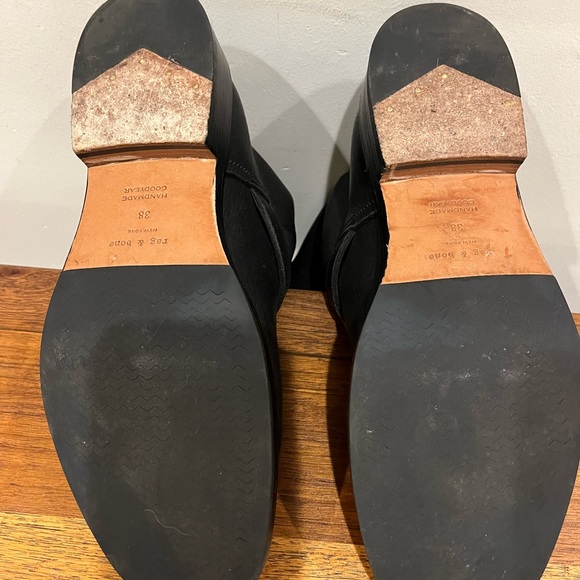 Rag and Bone Black Oliver Moto Boots - Picture 6 of 12